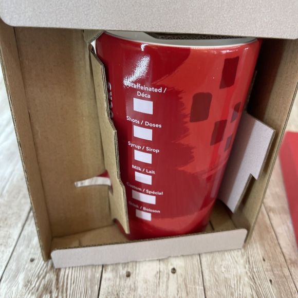 Starbucks Christmas Red Coffee Cup with Mermaid Logo 2014 - Picture 3 of 4